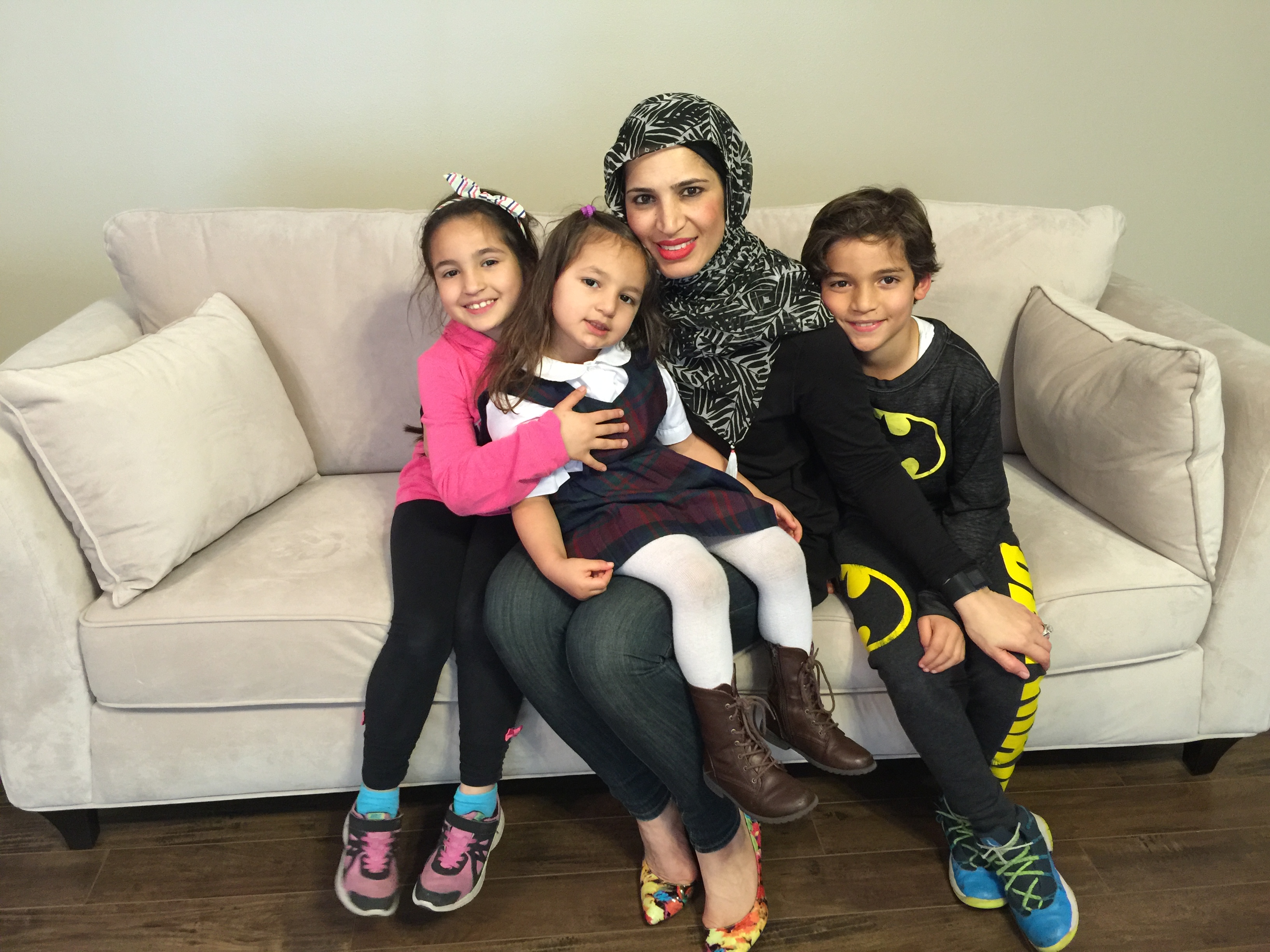 Mirvette has encouraged her children to appreciate both their American and Arab cultures. They pray together five times a day and speak fluent Arabic. 